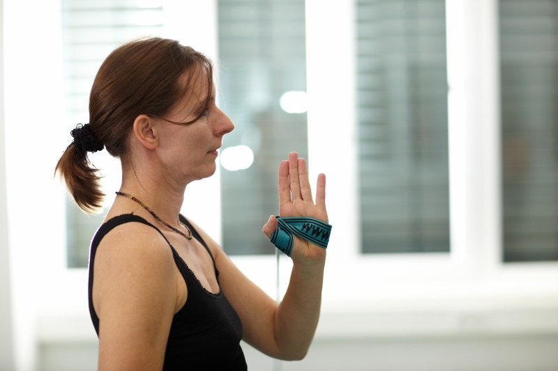 Im Kurs "Rückenwohl und kreuzfidel" an der Volkshochschule Pankow
