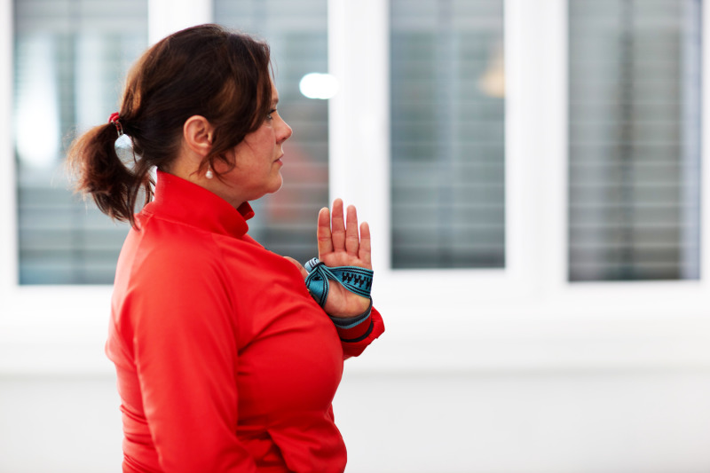 Im Kurs "Rückenwohl und kreuzfidel" an der Volkshochschule Pankow
