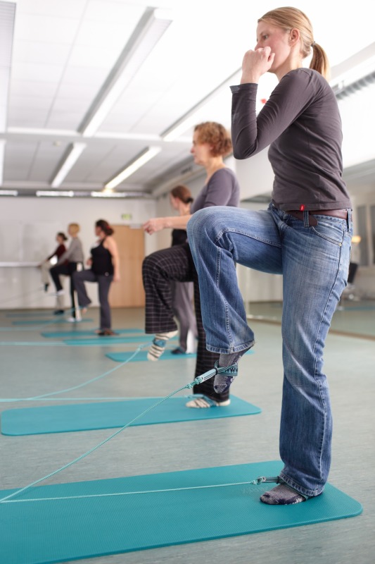 Im Kurs "Rückenwohl und kreuzfidel" an der Volkshochschule Pankow