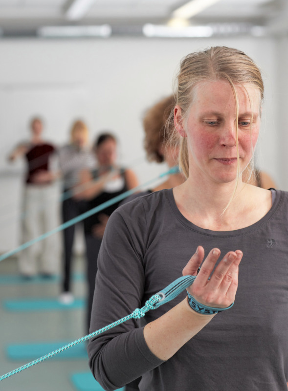 Im Kurs "Rückenwohl und kreuzfidel" an der Volkshochschule Pankow