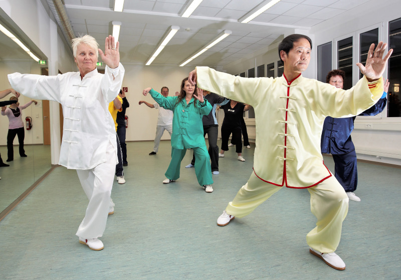 Im Kurs "Tai Ji Quan" an der Volkshochschule Pankow