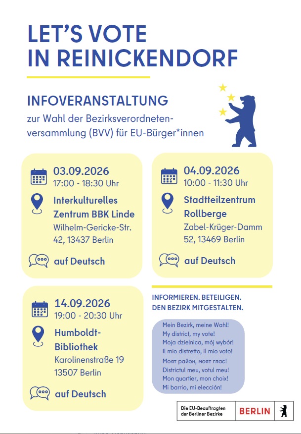 Infoveranstaltung - let´s vote Reinickendorf