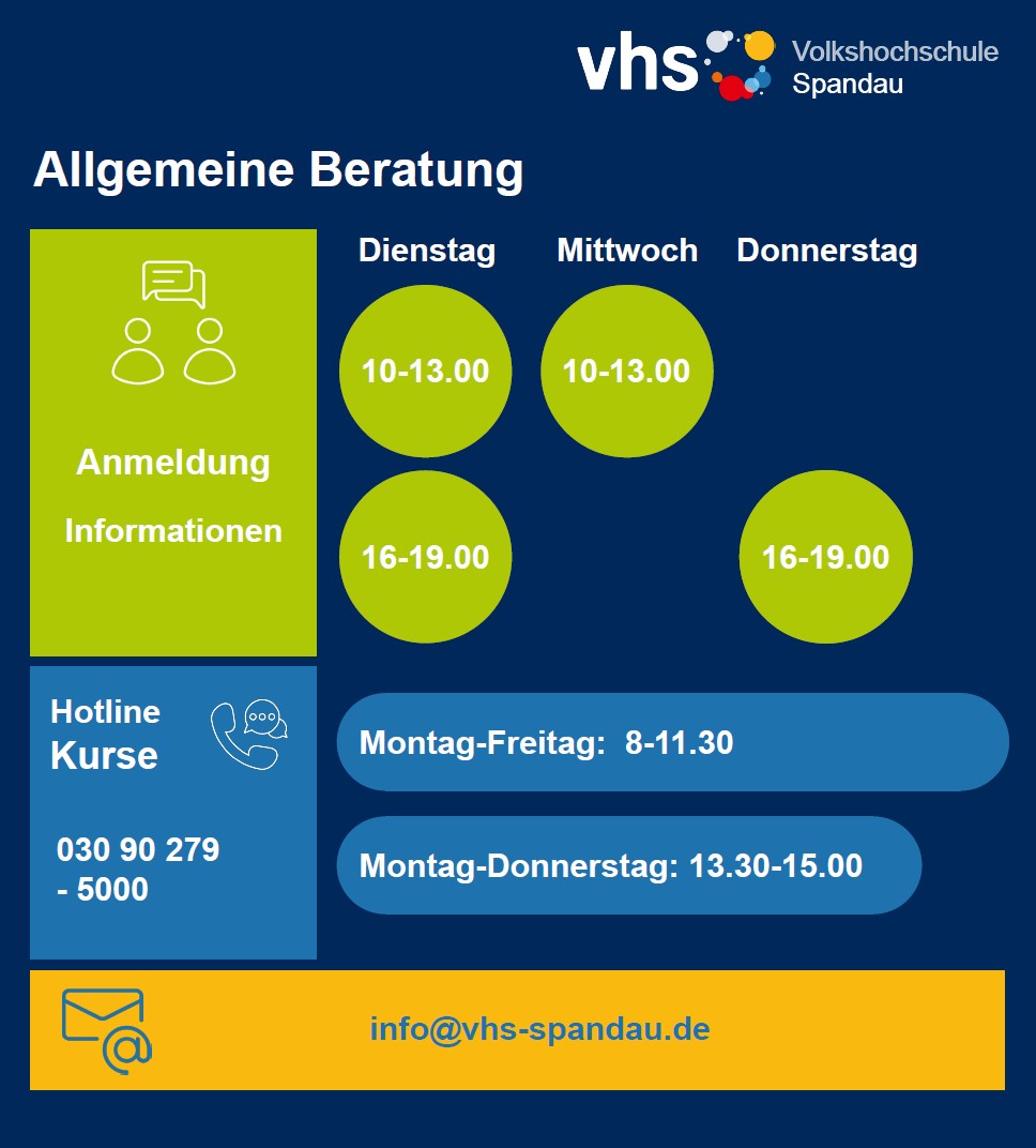 Allgemeine Beratung Sprechzeiten