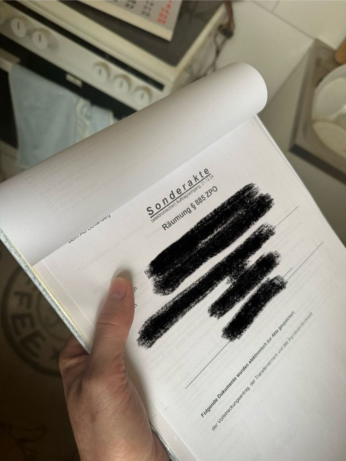 Die geschwärzte Sonderakte Räumung